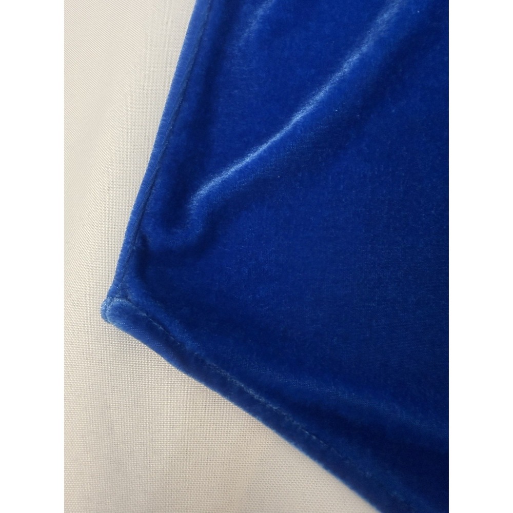 Soft Surroundings Blue Velvet Long Sleeve Button Top Shirt Womens Size XS Velour - Picture 9 of 10